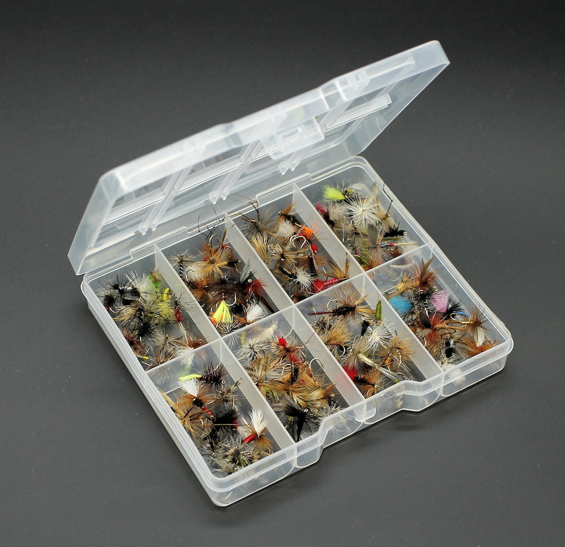 Tackle Fly Box Assorted Mixed Dry Flies for Trout Fishing Etsy