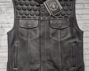 Redneckside Motorcycle Whips Men's Outsider Leather Motorcycle Vest