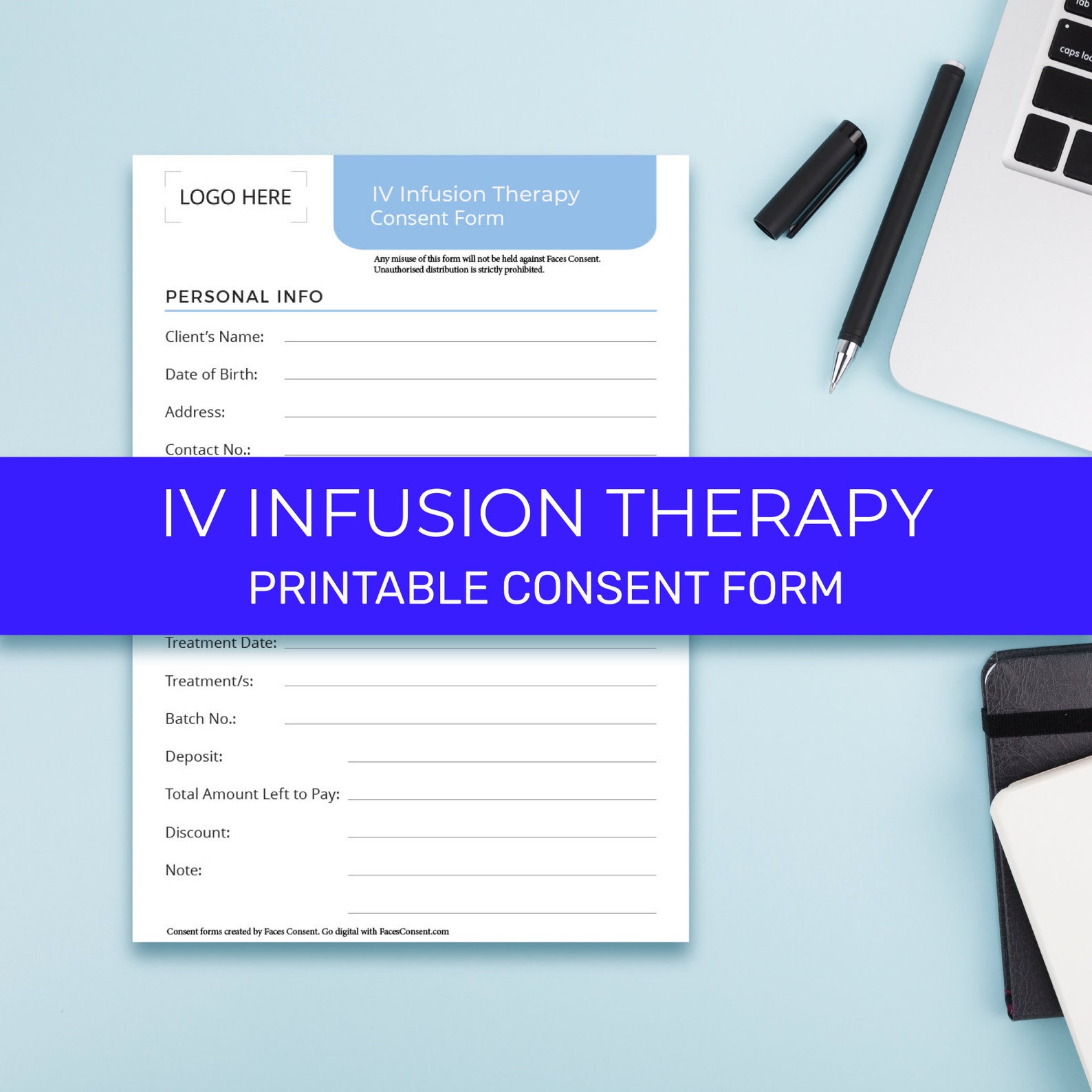 IV Infusion Therapy Consent Forms by Faces Consent Etsy IV Infusion Therapy Consent Forms by Faces Consent Etsy