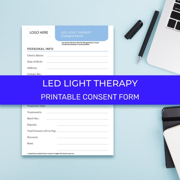 LED Light Therapy Consent Form - By Faces Consent