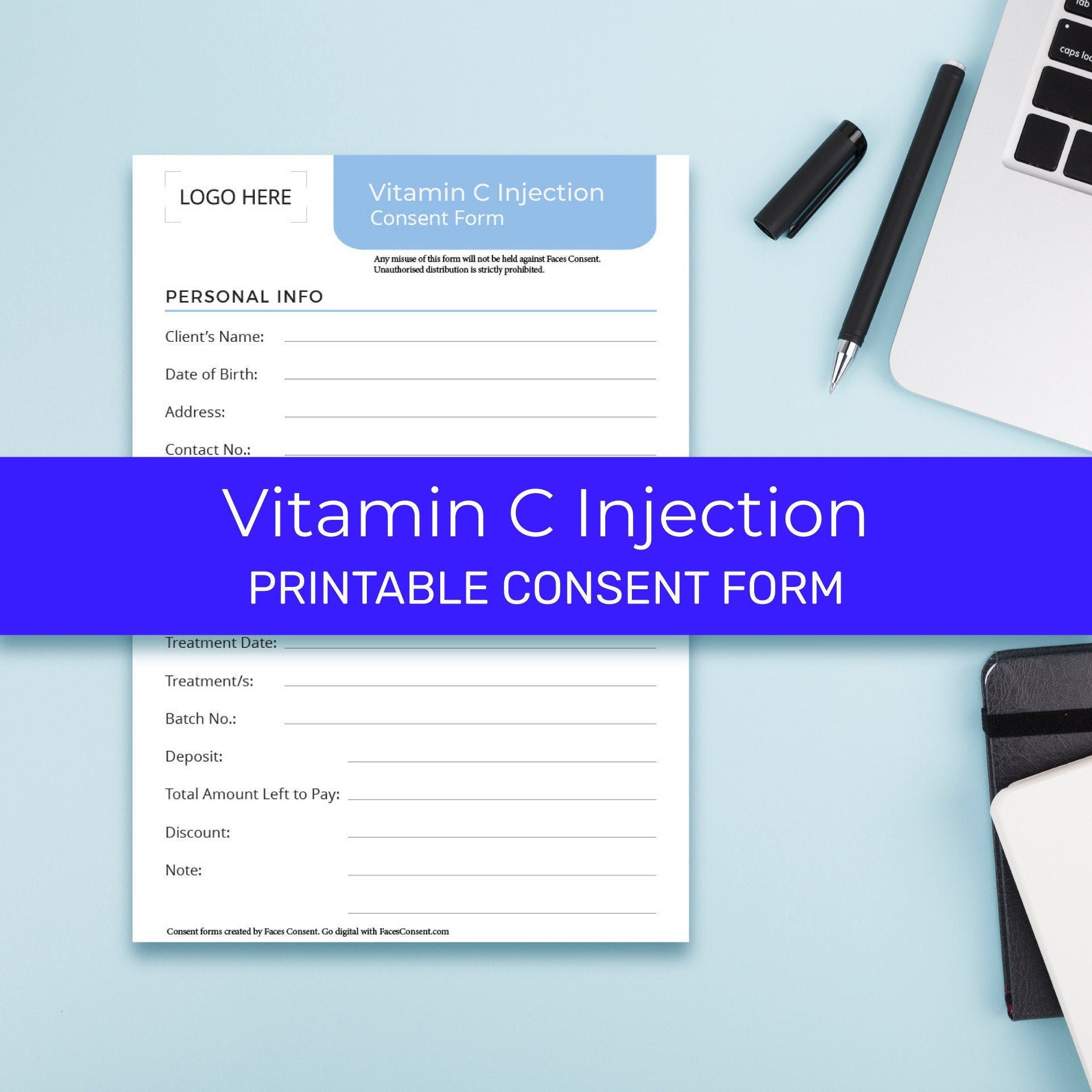 Vitamin C Injection Consent Forms Consultation Forms by Faces Consent