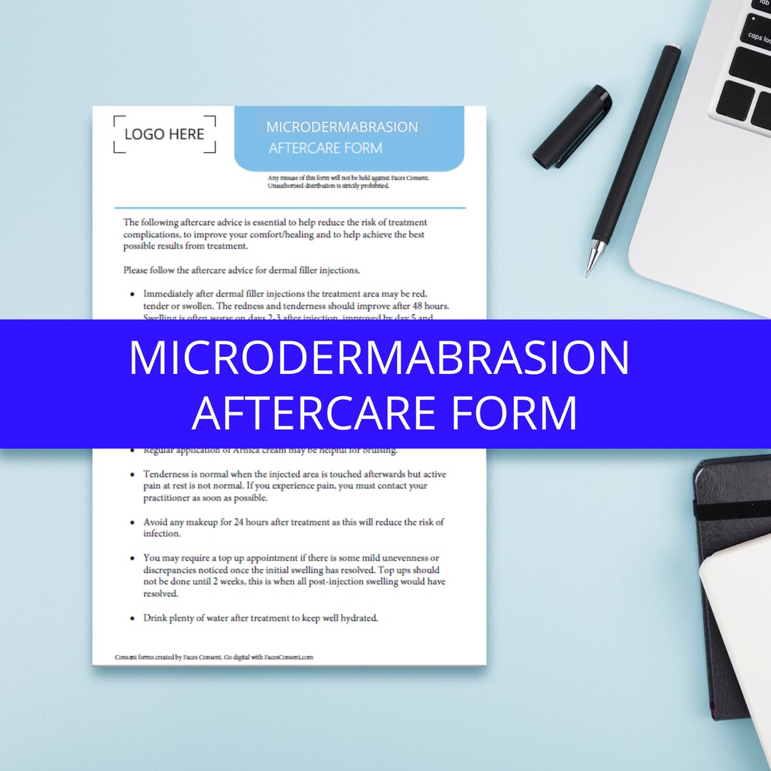 Microdermabrasion Aftercare Form by Faces Consent Etsy UK