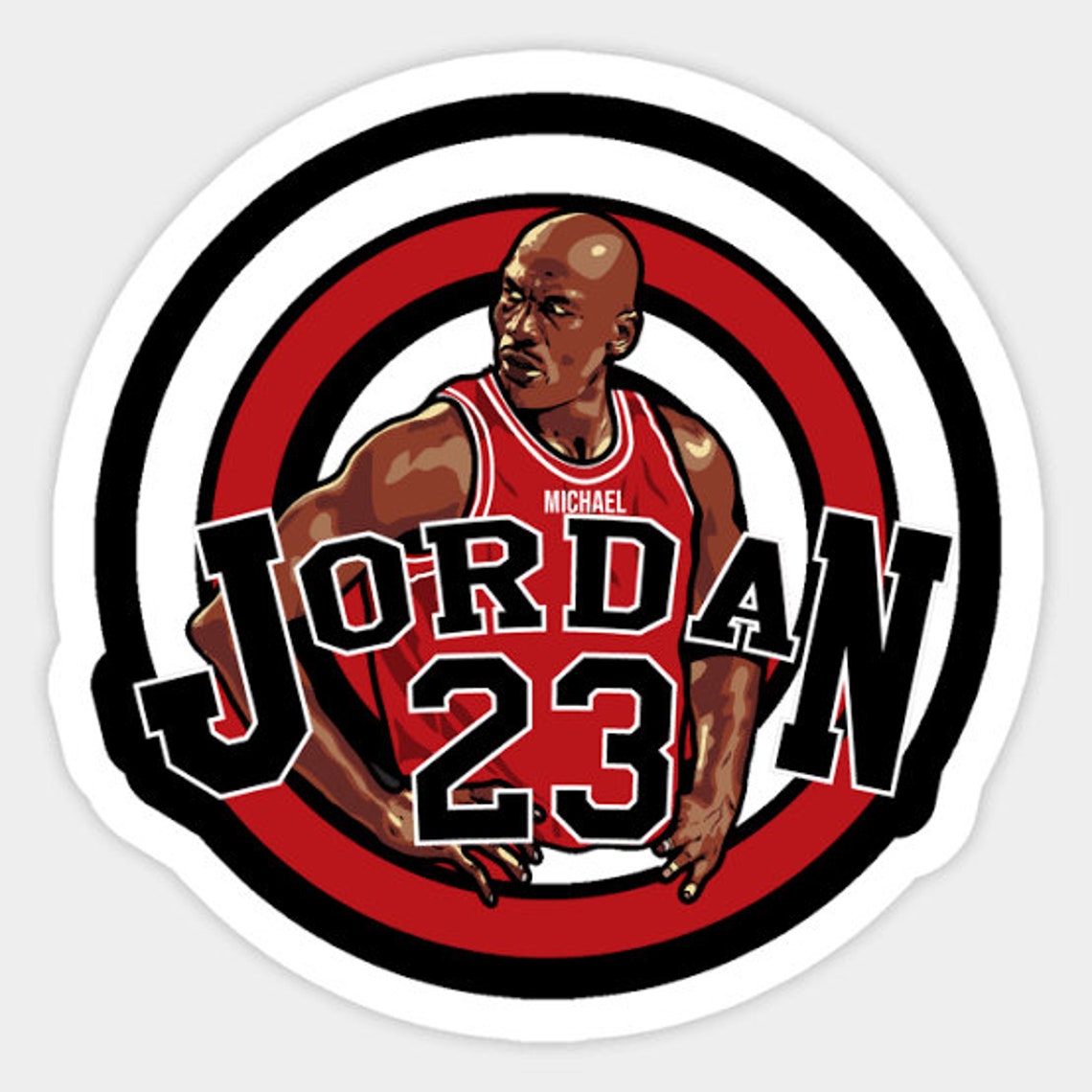 Michael Jordan die cut sticker kiss cut stickers 23 Etsy