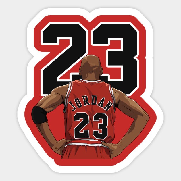 Michael Jordan die cut sticker / kiss cut stickers 23 Etsy