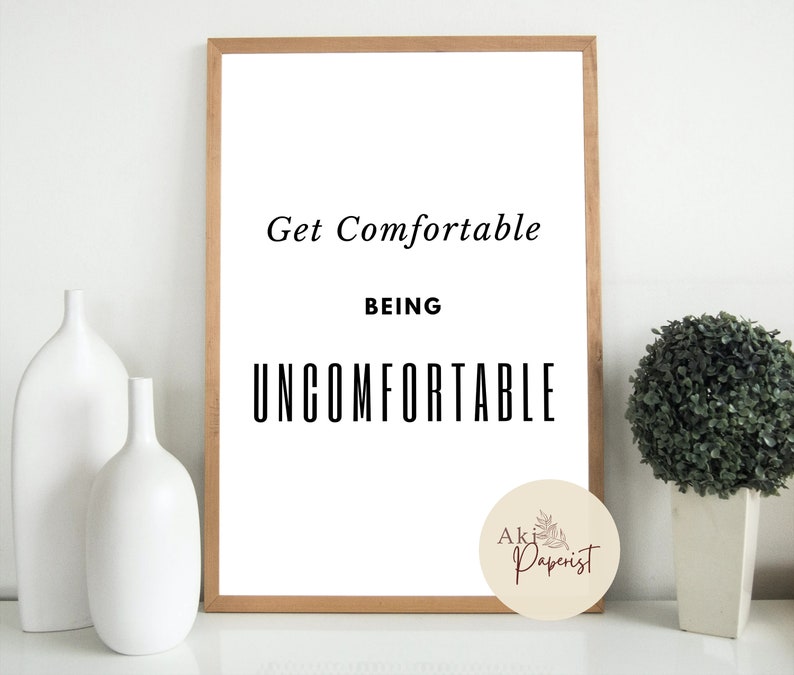 Get Comfortable Being Print Minimalist Home Etsy