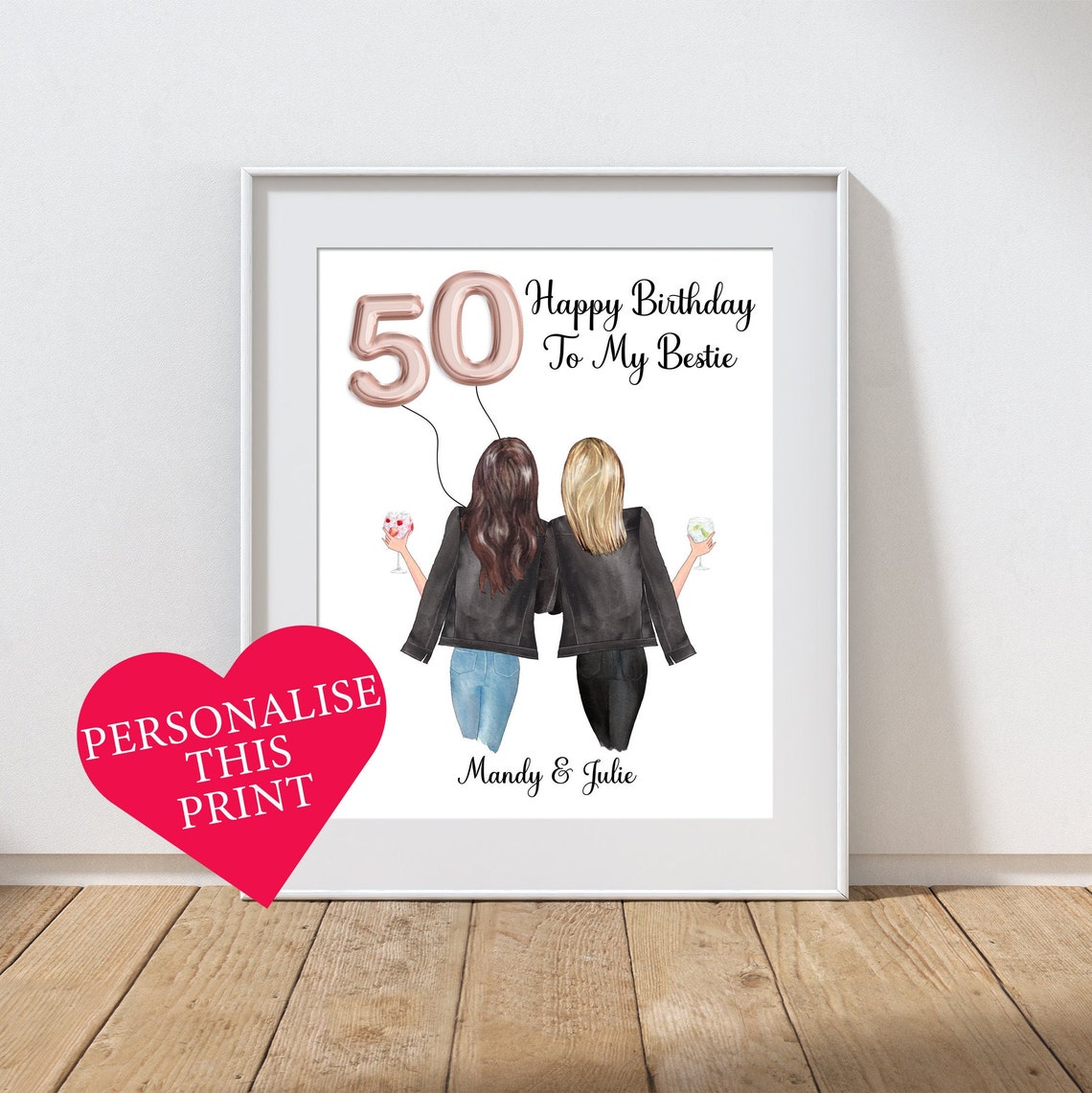 50th Birthday Gift for Her Best Friend Birthday Present - Etsy