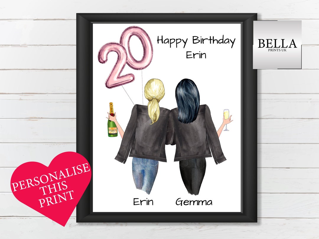 20th Birthday Gift for Her Best Friends Best Friend Present - Etsy