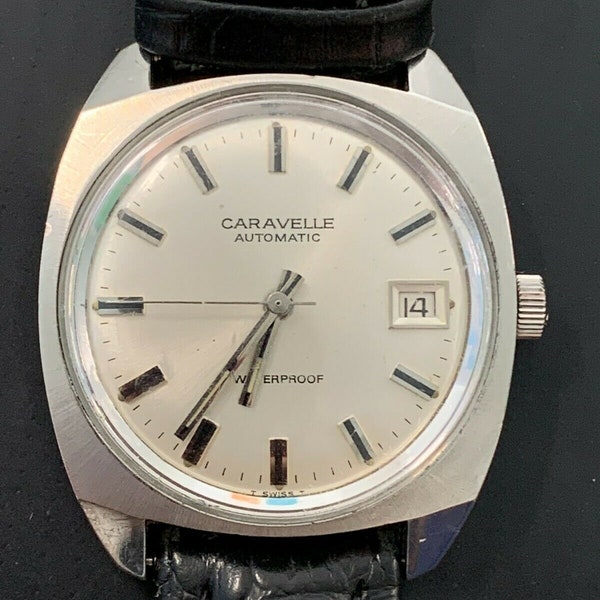 Prestine Caravelle (Bulova) Vintage Watch - 1970's Swiss Made in Excellent Condition - Automatic Movement - Clean Case & Dial