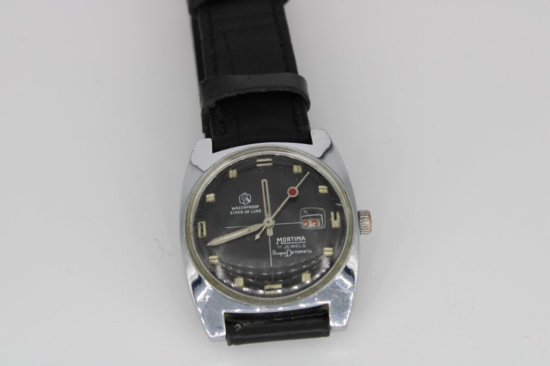 MORTIMA SUPER DE LUXE ビンテージ手巻き機械時計　フランス製 French Made Unique Mortima Super Datomatic Super De Luxe Vintage