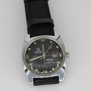 French Made Unique Mortima Super Datomatic Super De Luxe Vintage Watch - Just Serviced in Great Condition