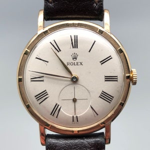 Rare & In Great Condition Rolex Reference 4325 Metropolitan Vintage 1950&#39;s Wristwatch - 18k gold - Swiss Made - 35mm