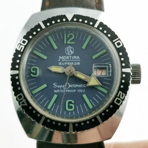 Mortima Superdatomatic 1960s Unisex Watch - In Ecellent Condition - French Made  Diver - Rare Collectors wristwatch - 1960&#39;s
