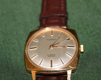 Pierpont Vintage New Old Stock Watch Swiss Made Square Case - Amazing Quality - Manual Wind - 21 Jewels