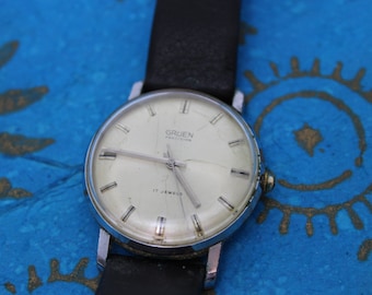 Gruen Precision Vintage Men's Watch - Swiss Made - 1960's - 34mm - Manual Wind Mechanism