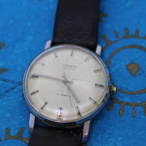 Gruen Precision Vintage Men's Watch - Swiss Made - 1960's - 34mm - Manual Wind Mechanism