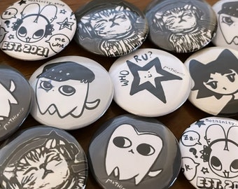 Alt/punk/grunge Set of 3 Pins - Etsy