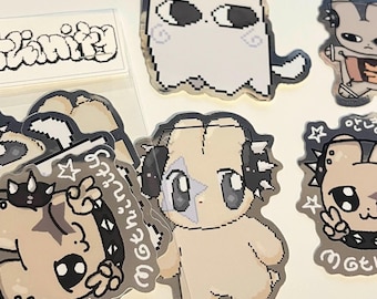 Pixel Bunnies Alt/grunge sticker pack