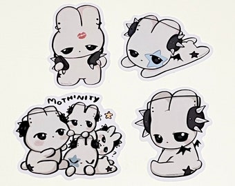 Alt/Punk Rabbit Sticker Set
