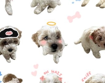 Puppy Moods Glitter Sticker Sheet