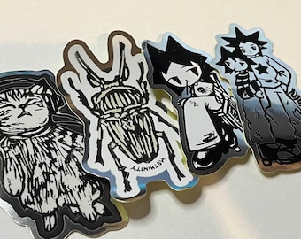 Alt/Punk/Grunge Sticker Set of 4