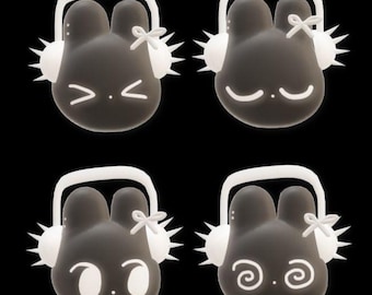 3D Bunny Emotions Sticker Pack