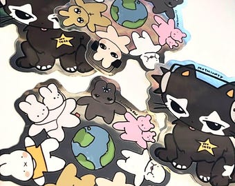 Grunge Style Sticker Set of 2