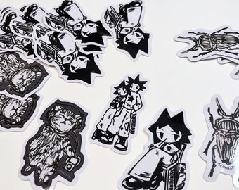 Alt/Punk/Grunge Sticker Set von 4