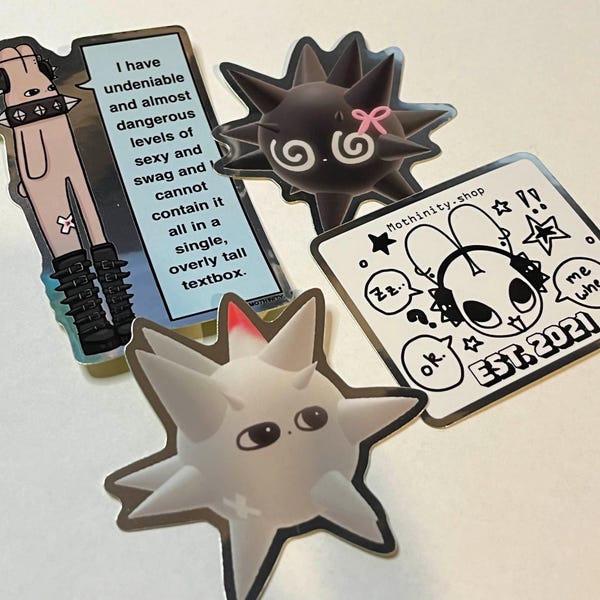 Alt/grunge/punk style sticker mix pack