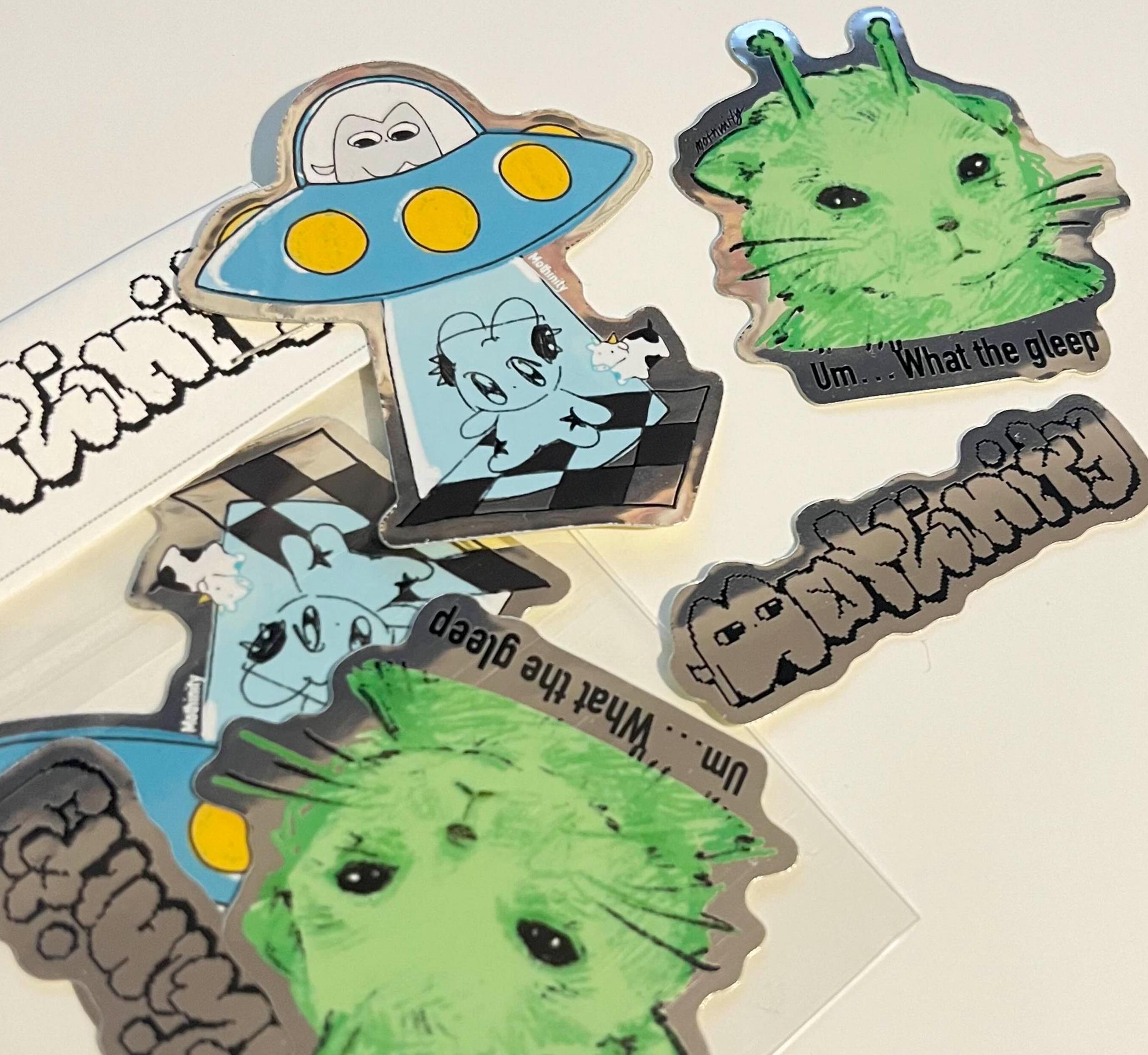 Alien Space Themed Sticker Pack - Etsy