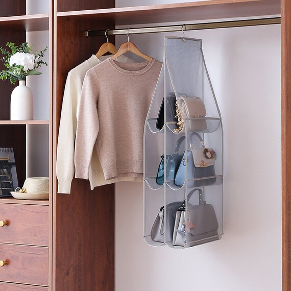 handbag storage in wardrobe