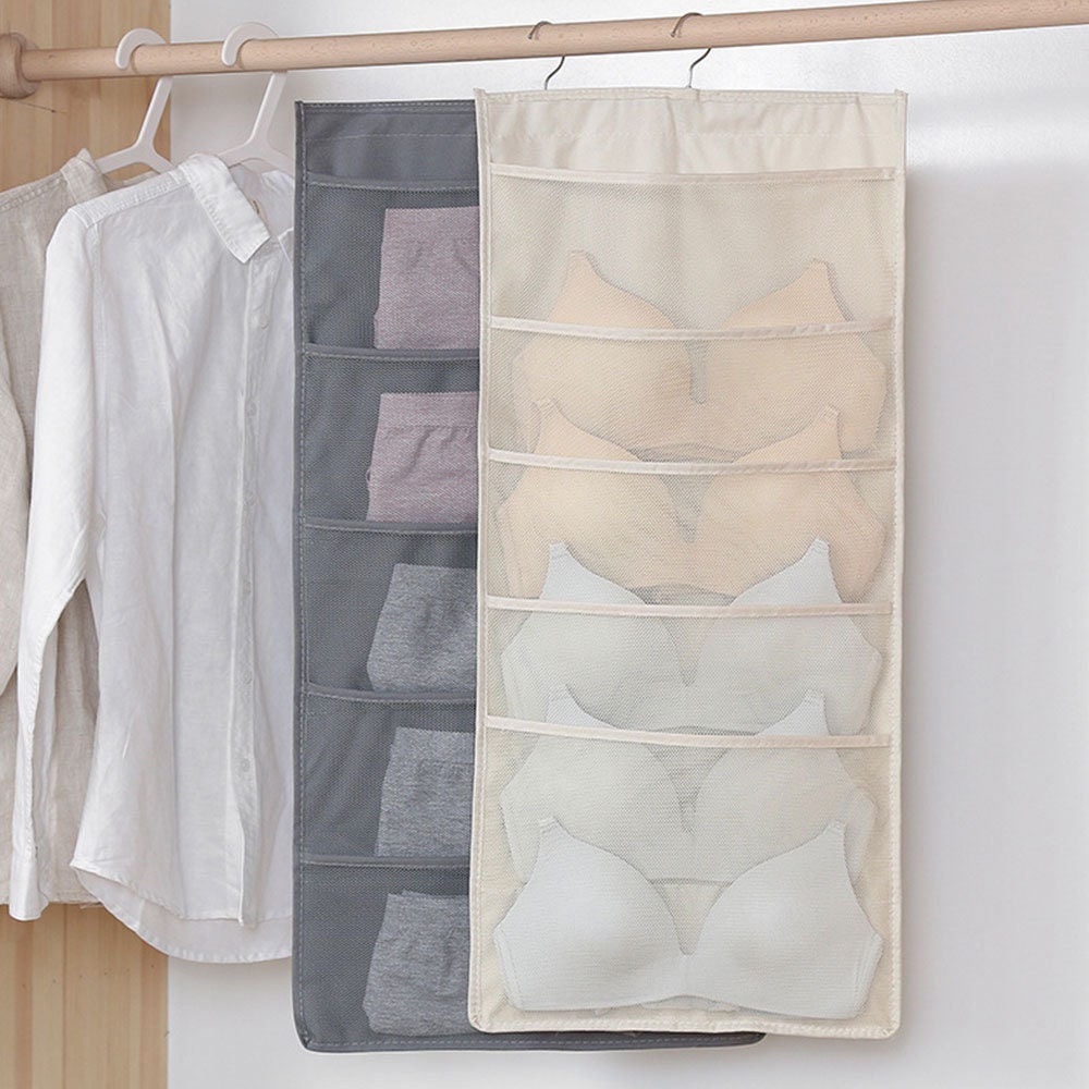 Multifunctional 30 Grid Double-Sided Underwear Hangging Bag