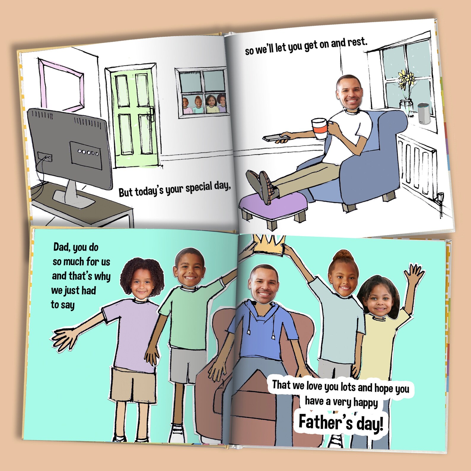 Personalised Fathers Day Book For Children Dads day Story Etsy