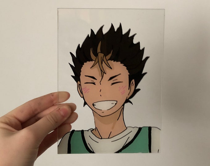 Nishinoya Haikyuu Glass Painting Noya Glass Painting Etsy