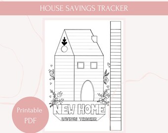 Tracker degli acconti stampabile, Tracker dei risparmi domestici digitale, Tracker dei risparmi del Bullet Journal, tracker del debito, PDF stampabile, A4