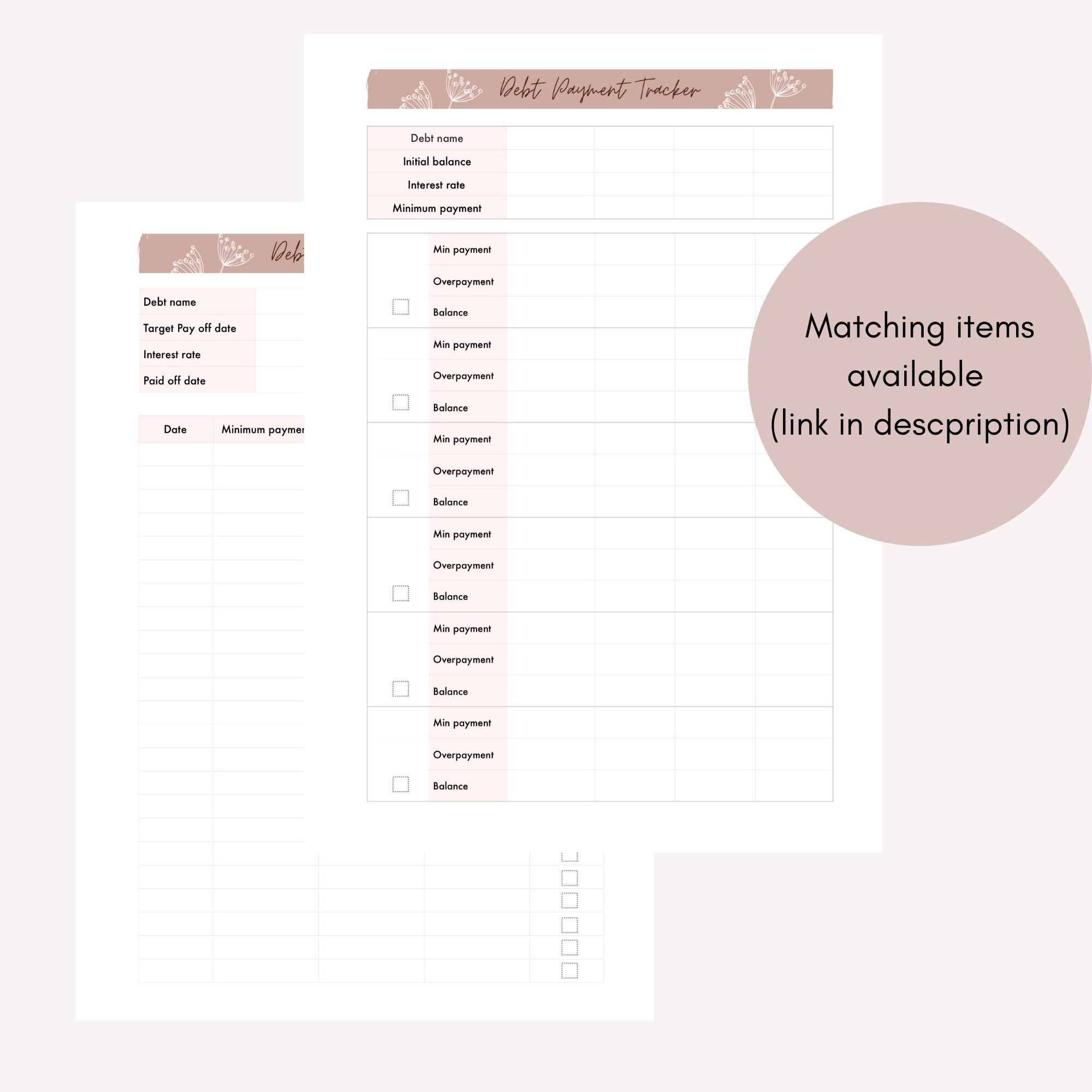 Monthly Budget Planner Printable Minimalist Budget Template - Etsy UK