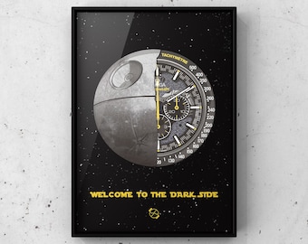Speedy Dark Side of The Moon, Horology Art Print,Man on the Moon Watch Print,Gift For Him,Gift For Husband, Valentines Gift