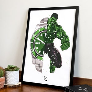 Sub-H Poster, Watch Print, Horology Art, Horology Print, Bedroom Decor, Christmas Gift, Birthday Gift For Him, Valentines Gift