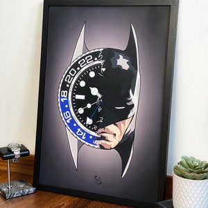 GMT Bat Print, Watch Print, Horology Art, Horology Print, Bedroom Decor, Valentines day Gift, Birthday Gift For Him