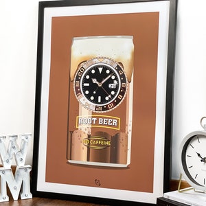 GMT Rootbeer Print, Watch Print, Horology Art, Horology Print, Bedroom Decor, Birthday Gift For Him, Christmas Gift