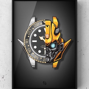 GMT Bumblebee Print, Watch Print, Horology Art, Horology Print, Bedroom Decor, Birthday Gift For Him, Christmas Gift