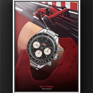 Dayto Vintage Cosmograph (Black) Print, Watch Print, Horology Art, Horology Print, Bedroom Decor, Christmas Gift, Birthday Gift For Him