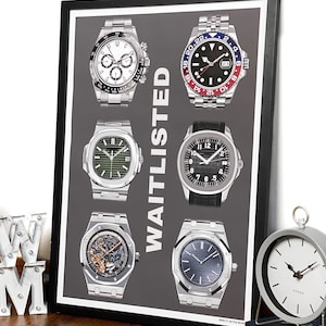 Waitlisted Print, Watch Print, Horology Art, Horology Print, Bedroom Decor, Birthday Gift For Him, Christmas Gift, Watch Lovers