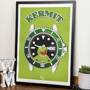 Sub Kermit Print, Watch Print, Horology Art, Horology Print, Bedroom Decor, Birthday Gift For Him, Christmas Gift