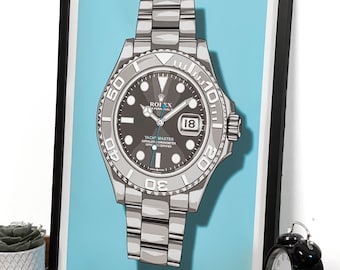 YM (Rhodium) Print, Watch Print, Horology Art, Horology Print, Bedroom Decor, Christmas Gift, Birthday Gift For Him