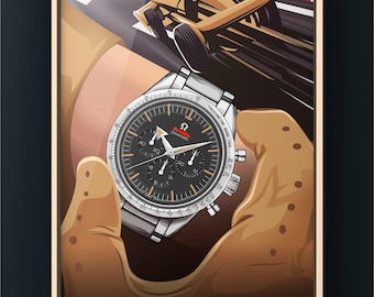 Speedy 57 Print,Watch Print,Horology Art,Horology Print,Bedroom Decor, Christmas Gift, Birthday Gift For Him