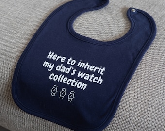 Baby Lätzchen, Horologie Kunst, Uhrenliebhaber, Weihnachtsgeschenk, Geburtstagsgeschenk für ihn
