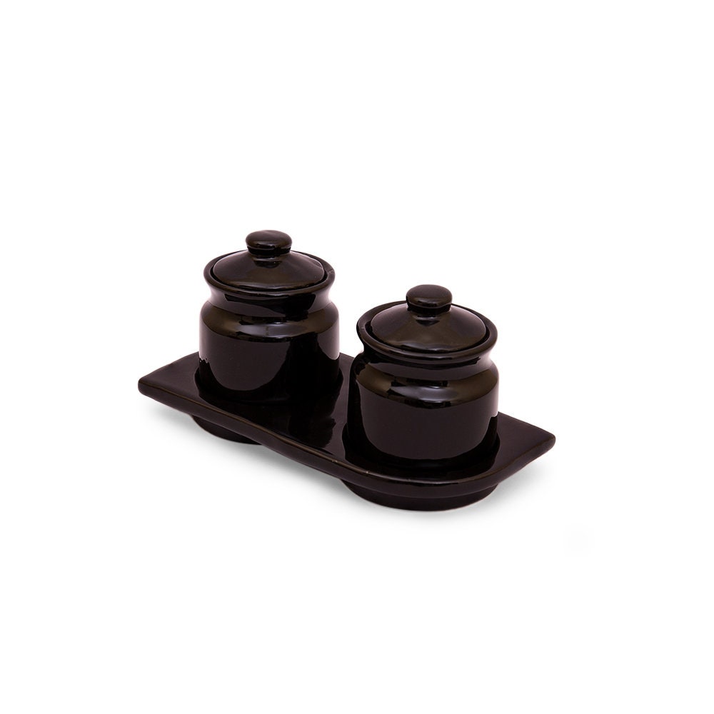 Ceramic Condiment Set 8.5'' x 4'' x Etsy