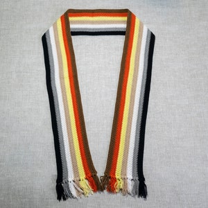 Bear Flag Scarf. Handmade crochet scarf in colors of gay bear flag.