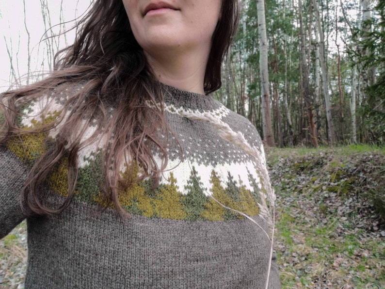 Forestsweater für Frauen, PDF knitting pattern auf Deutsch und english Bild 5