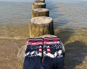 Lighthouse socks - PDF knitting pattern for colorwork socks